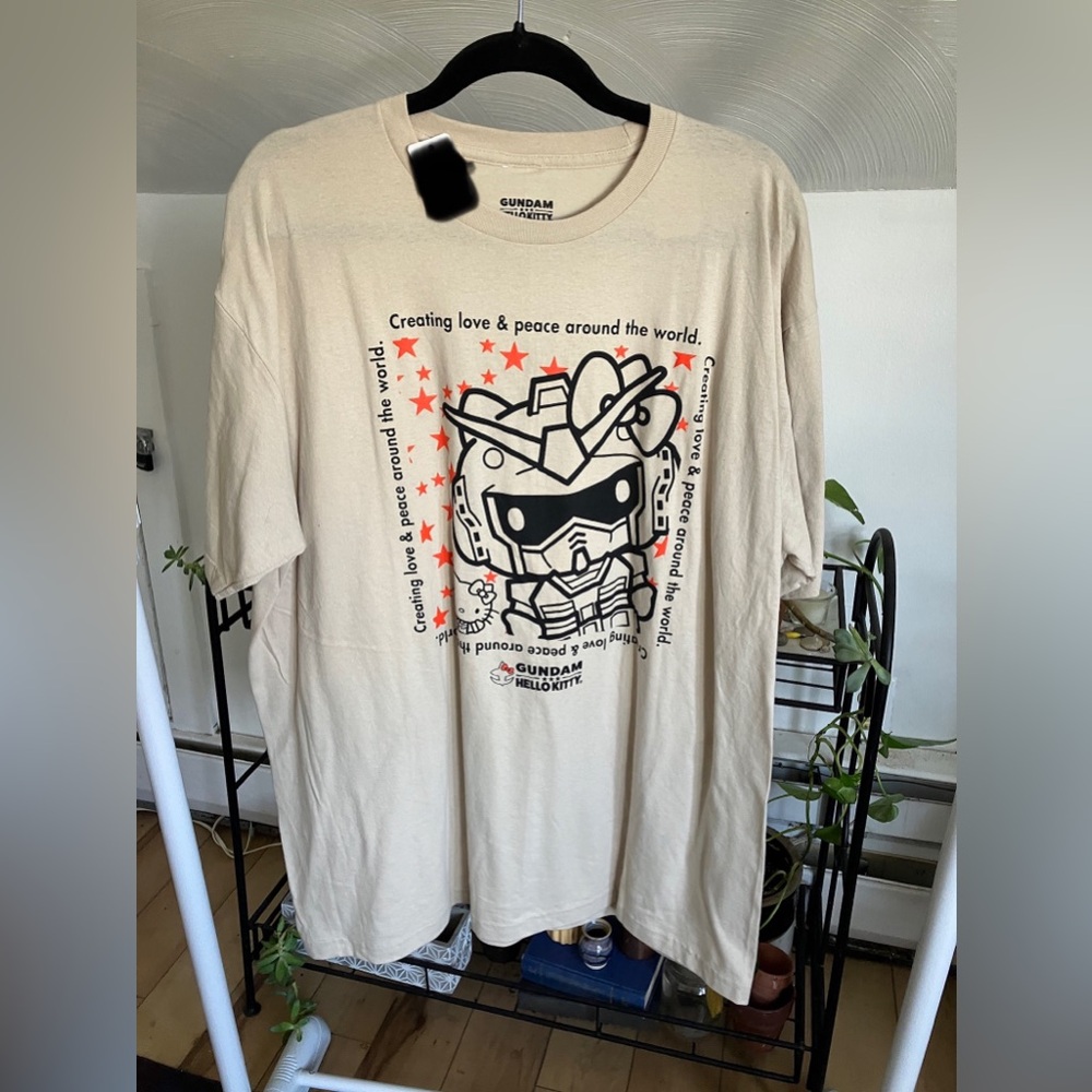 GUNDAM / HELLO KITTY T shirt 2XL